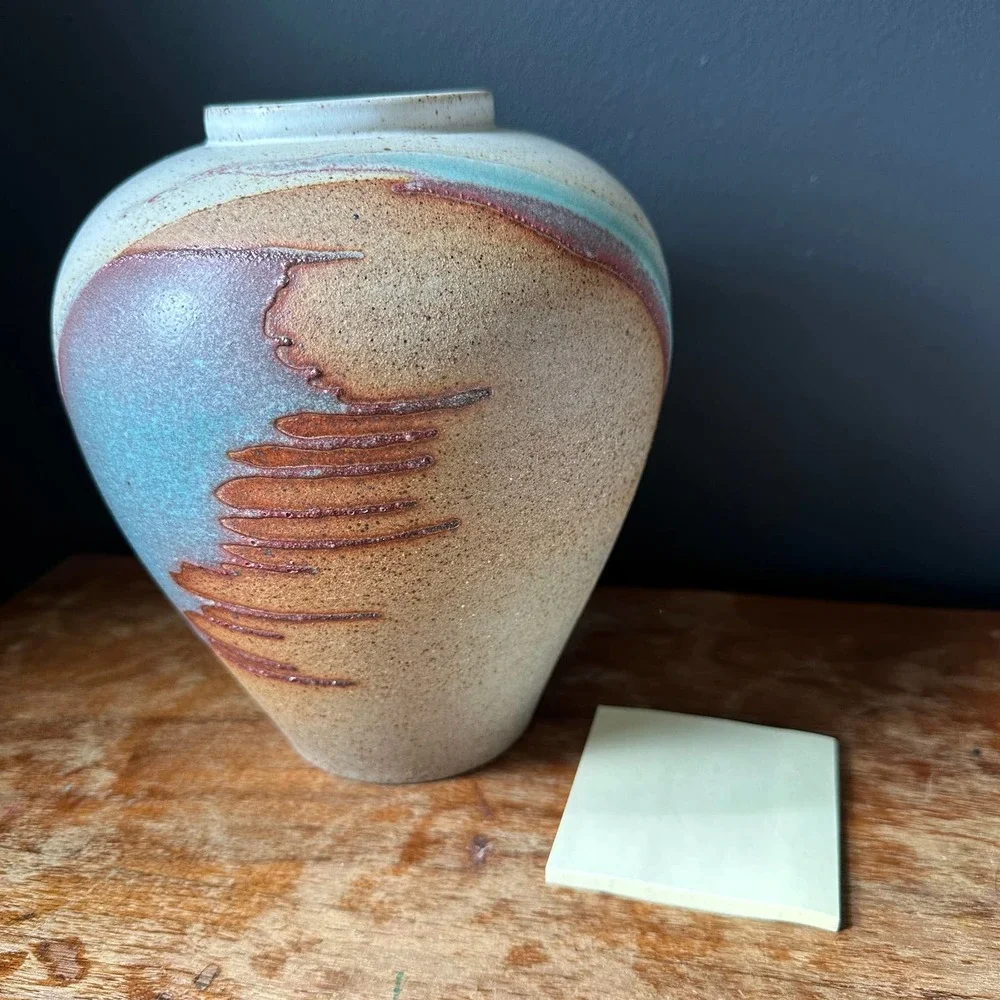 Art Pottery | Accents | Vintage Studio Art Pottery Vase Drip Glazed ...